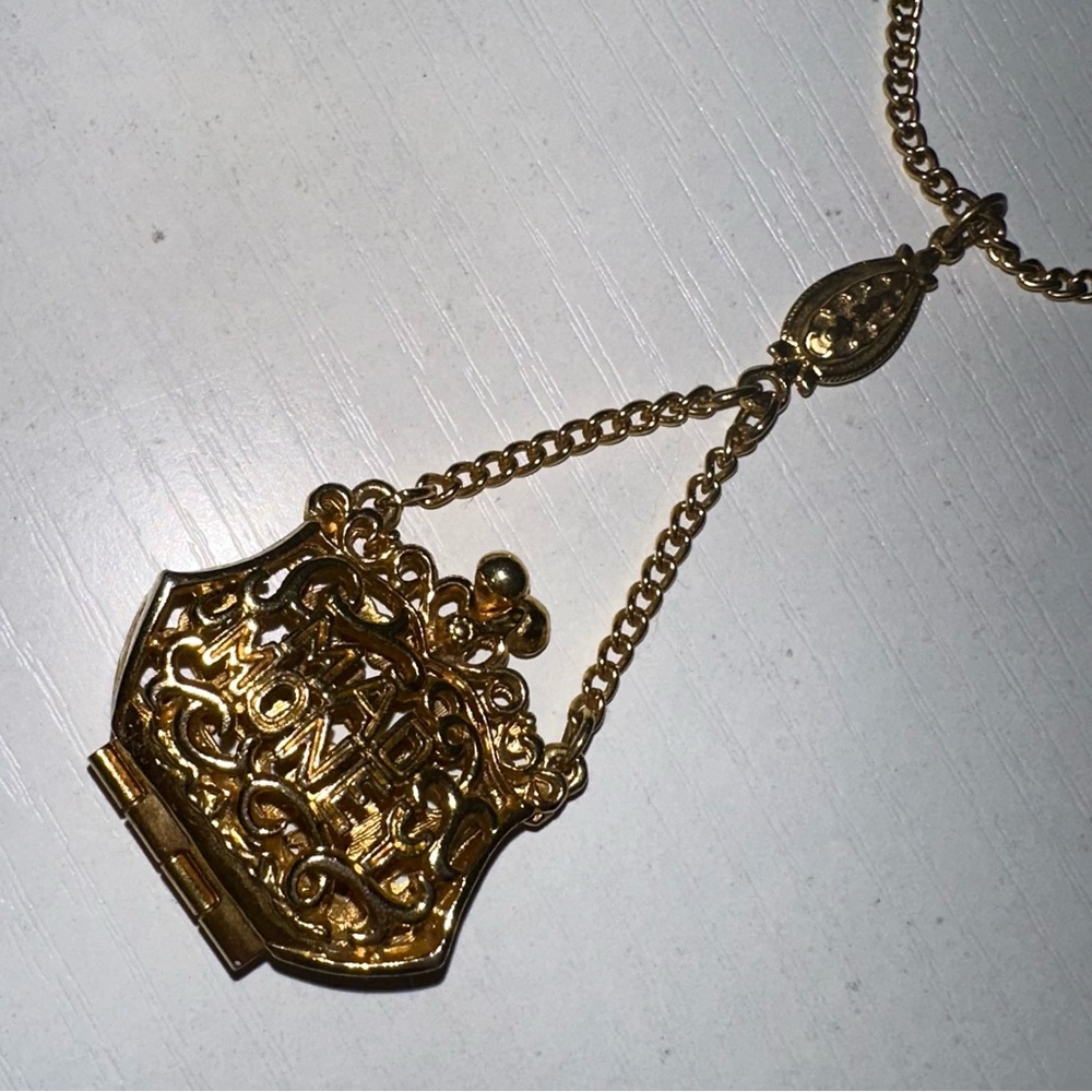 Vtg Mad Money Locket Necklace - Picture 2 of 11